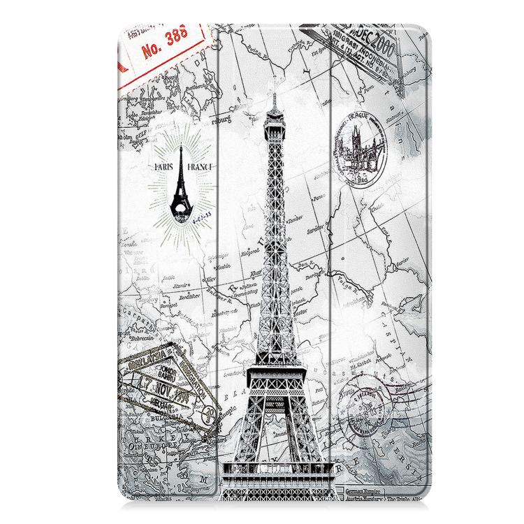 For Xiaomi Redmi Pad 2 SE 9.7 2026 Custer Painted 3-Fold Stand Leather Smart Tablet Case(Retro Eiffel Tower) - Image 2