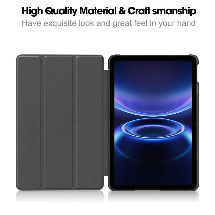 For Xiaomi Redmi Pad 2 SE 9.7 2026 Custer Painted 3-Fold Stand Leather Smart Tablet Case(Retro Eiffel Tower) - Image 4