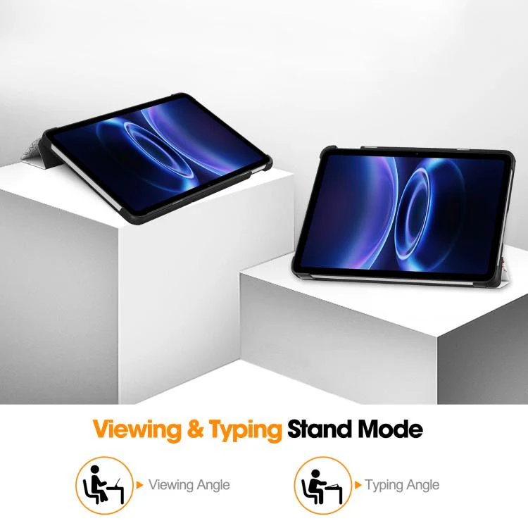 For Xiaomi Redmi Pad 2 SE 9.7 2026 Custer Painted 3-Fold Stand Leather Smart Tablet Case(Retro Eiffel Tower) - Image 7