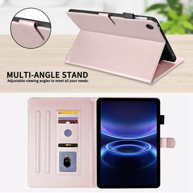 For Xiaomi Redmi Pad 2 SE 9.7 2026 Rhombus Lattice Leather Tablet Case(Rose Gold) - Image 5
