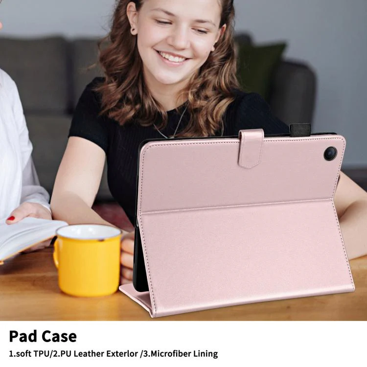 For Xiaomi Redmi Pad 2 SE 9.7 2026 Rhombus Lattice Leather Tablet Case(Rose Gold) - Image 7