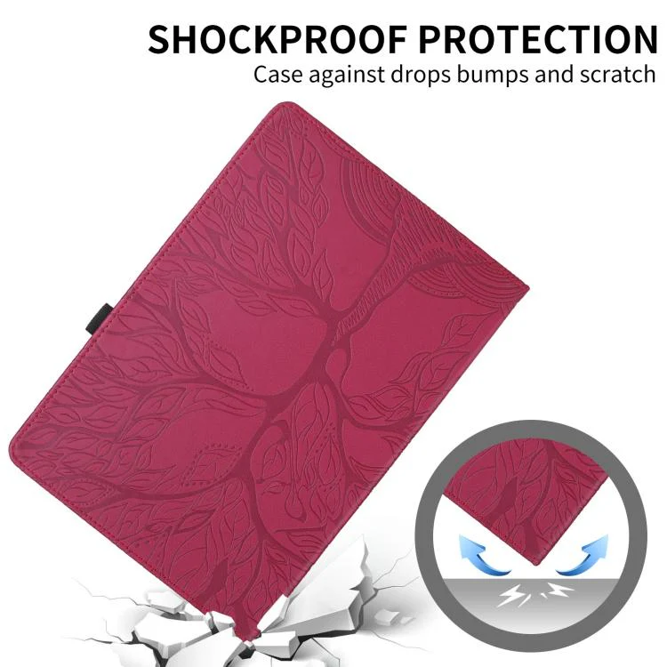 For Xiaomi Redmi Pad 2 SE 9.7 2026 Tree Life Embossed Rotation Leather Tablet Case(Red) - Image 5