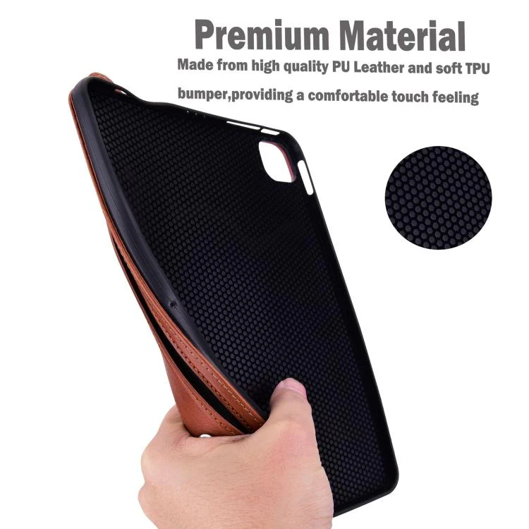 For Xiaomi Redmi Pad 2 TPU Leather Back Tablet Case with Wristband(Brown) - Image 7
