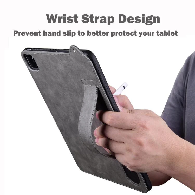 For Xiaomi Redmi Pad 2 TPU Leather Back Tablet Case with Wristband(Grey) - Image 5