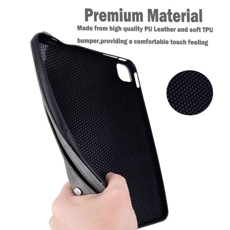 For Xiaomi Redmi Pad 2 TPU Leather Back Tablet Case with Wristband(Grey) - Image 7