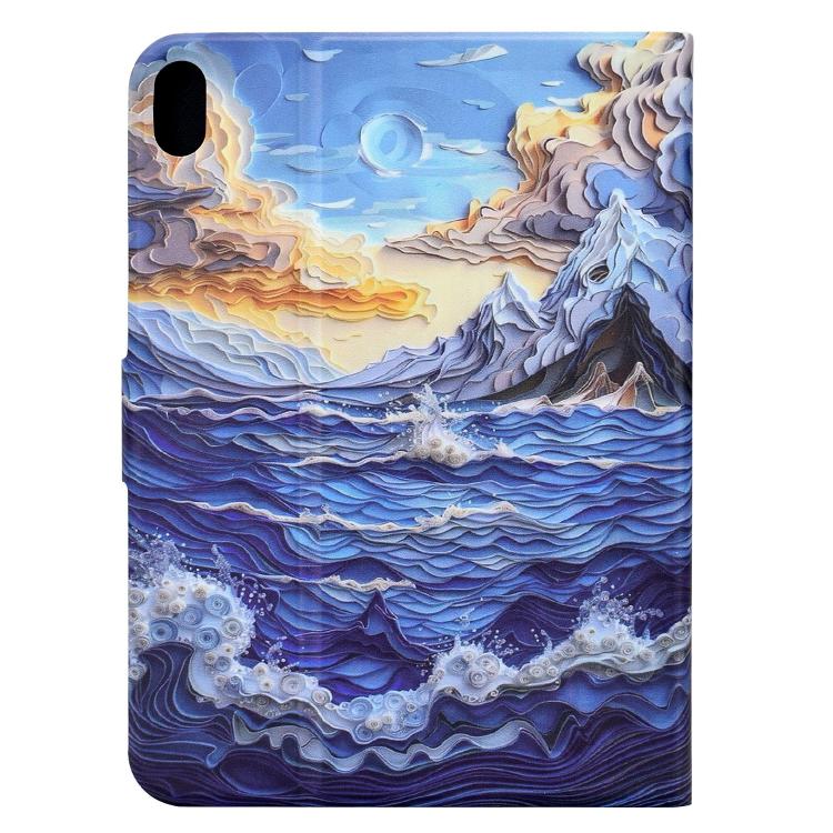 For Xiaomi Redmi Pad 2 Voltage Sewing Thread Painted Vegan Leather Smart Tablet Case(Mountain Sea Waves) - Image 3