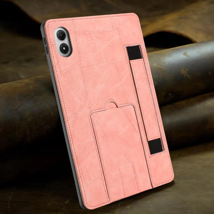 For Xiaomi Redmi Pad Pro 12.1 Wristband Retro Vegan Leather Back Tablet Case with Holder(Pink) - Image 7