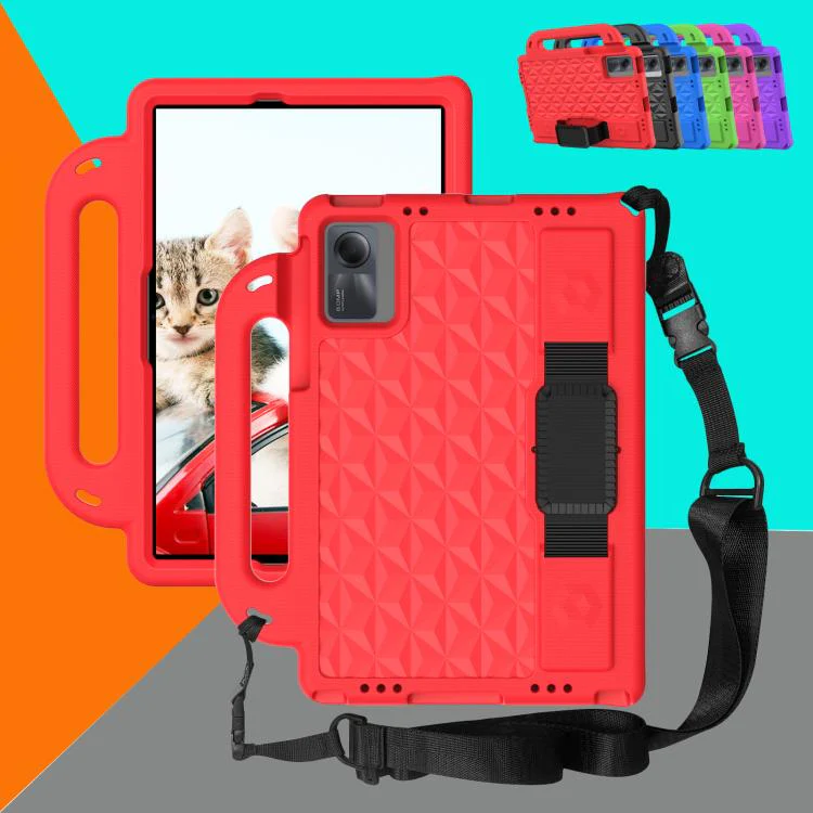 For Xiaomi Redmi Pad SE 11 2023 Diamond Series EVA Shockproof Sleeve Tablet Case(Red) - Image 4
