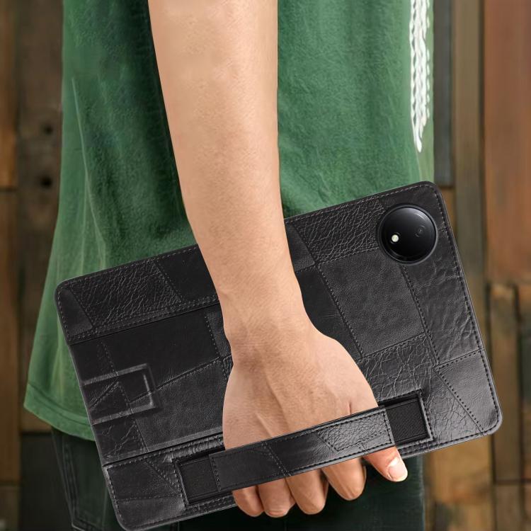For Xiaomi Redmi Pad SE 4G 8.7 Wristband Retro Vegan Leather Back Tablet Case with Holder(Black) - Image 6
