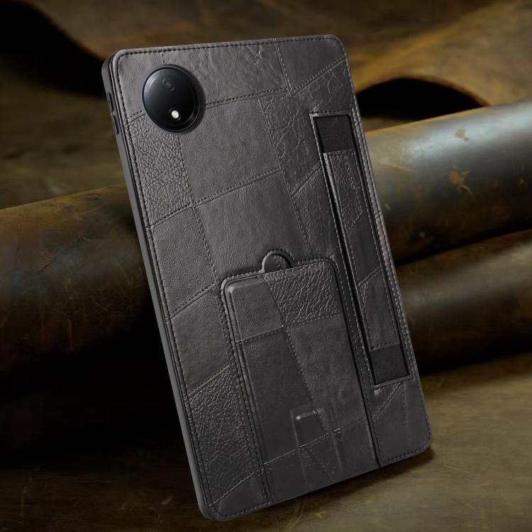 For Xiaomi Redmi Pad SE 4G 8.7 Wristband Retro Vegan Leather Back Tablet Case with Holder(Black) - Image 7