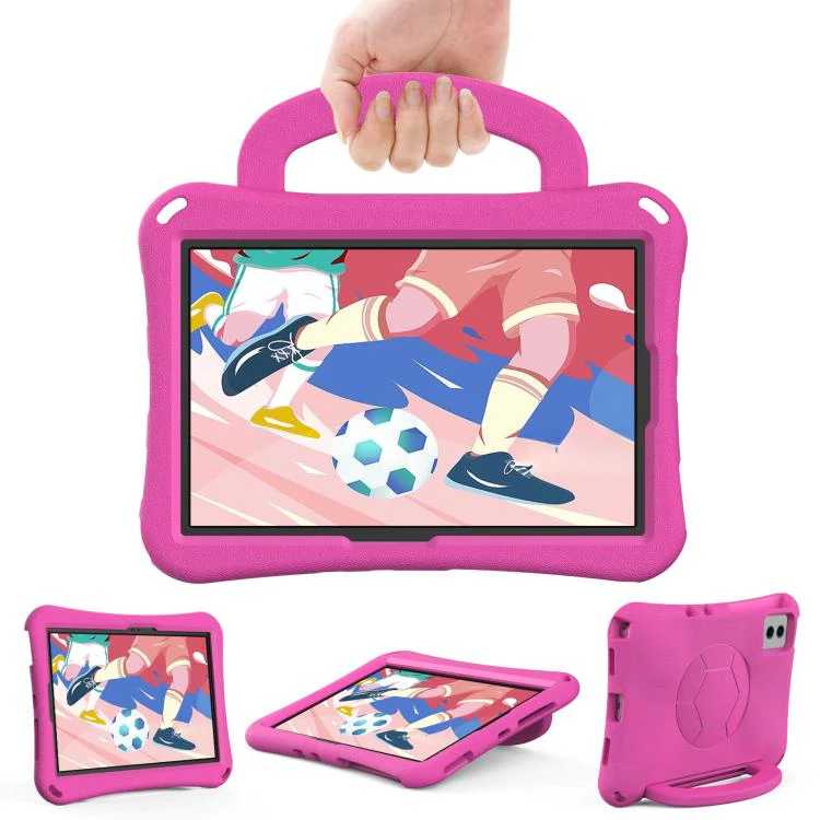 For Xiaomi Redmi SE 11 2025 / Pad 2 Handle Football Shaped EVA Shockproof Tablet Case(Rose Red)