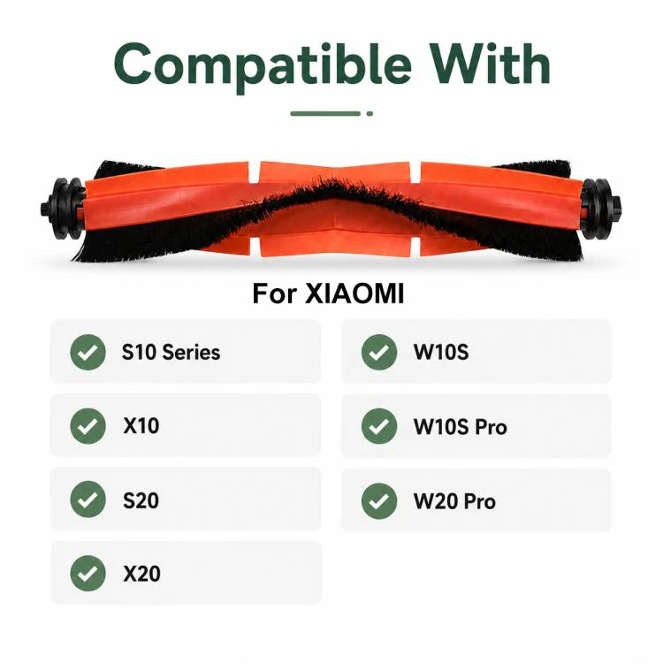 For Xiaomi Robot Vacuum X10 Plus / X20 Plus / S20 / S20 Plus / S10 / S10 Plus / S10 Pro Replacement Parts, Black Orange Main Brush - Image 8