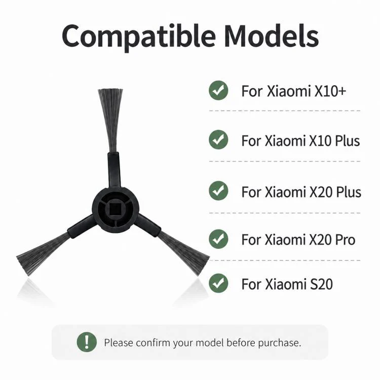 For Xiaomi Robot Vacuum X10 Plus / X20 Plus / S20 / S20 Plus / S10 / S10 Plus / S10 Pro Replacement Parts, Black Side Brush - Image 7
