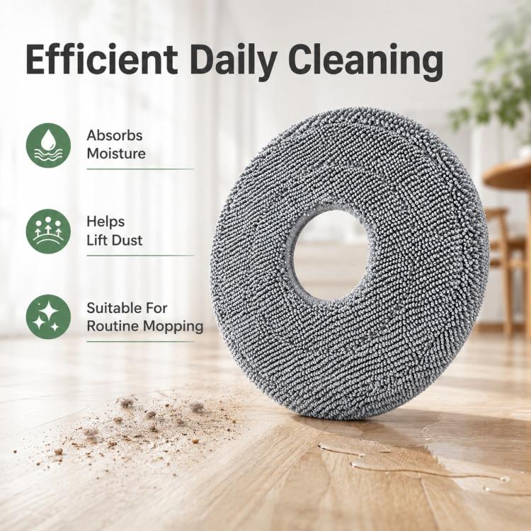For Xiaomi Robot Vacuum X10 Plus / X20 Plus / S20 / S20 Plus / S10 / S10 Plus / S10 Pro Replacement Parts, Grey Fine Mop Pad - Image 5
