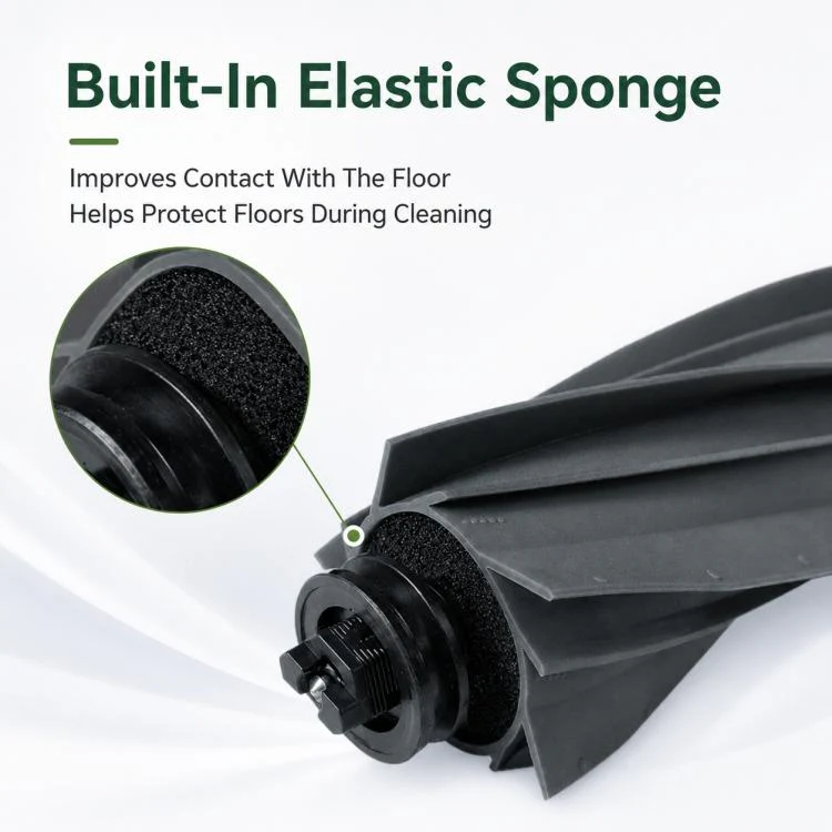 For Xiaomi Robot Vacuum X10 Plus / X20 Plus / S20 / S20 Plus / S10 / S10 Plus / S10 Pro Replacement Parts, Rubber Roller Brush - Image 6