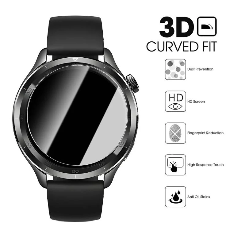 For Xiaomi Watch S3 Full-Screen Anti-Fingerprint HD Positioning Easy Installation Watch Tempered Glass Film - Image 2