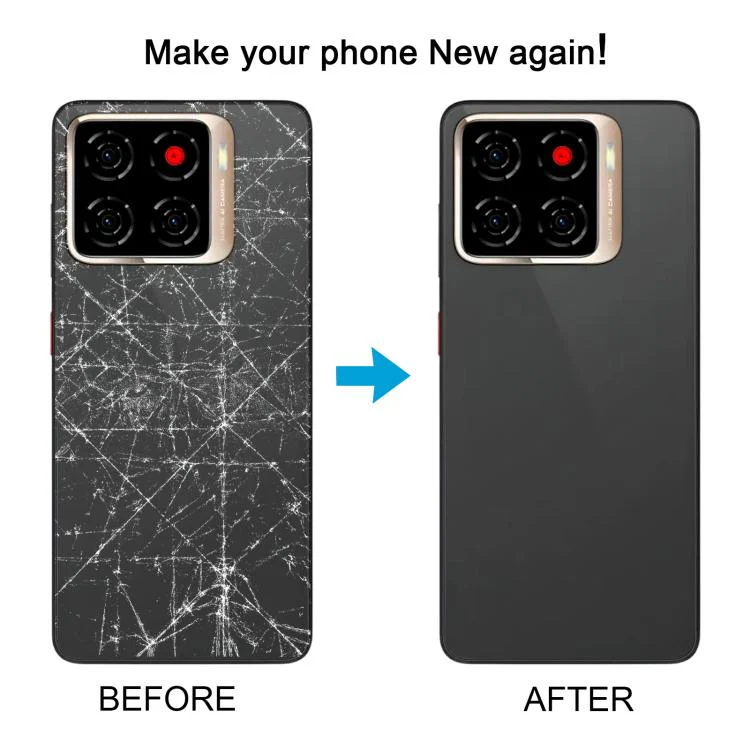 For ZTE Blade A56 Z2473 Plastic Battery Back Cover with Camera Lens Frame(Black) - Image 6