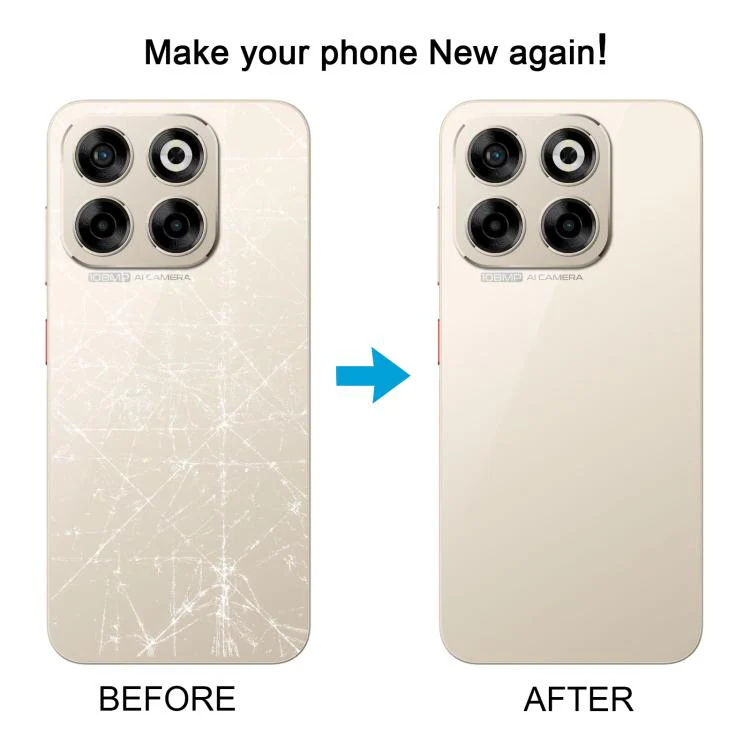 For ZTE Blade V70 / Axon 70 Glass Battery Back Cover with Adhesive(Gray) - Image 6