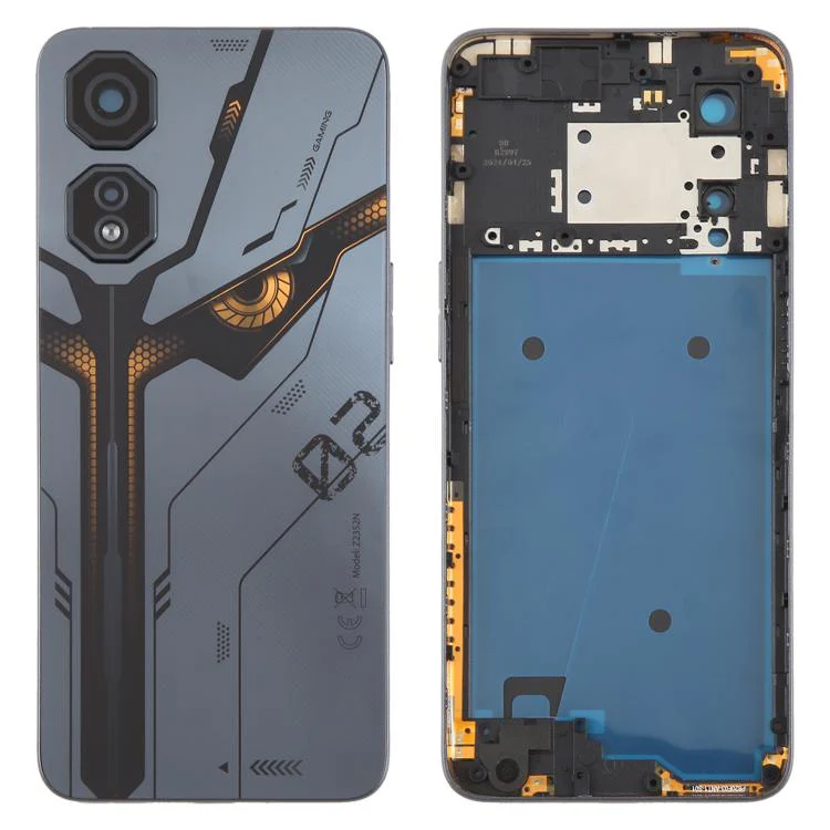 For ZTE nubia Neo 2 Z2352N Plastic Battery Back Cover with Camera Lens Frame(Gray)