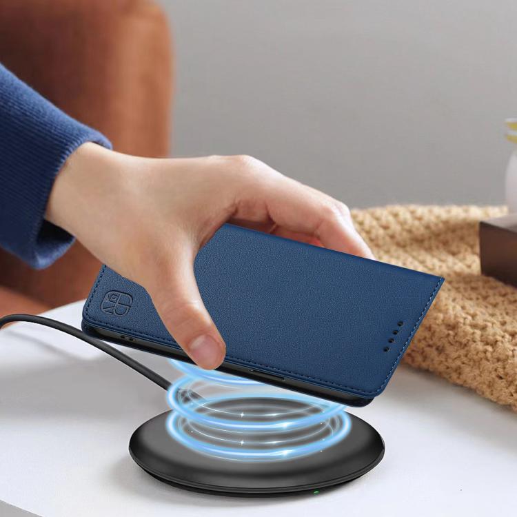 For ZTE nubia Neo 5 5G RC01 Dual-Folded Magnetic Suction RFID Leather Phone Case(Dark Blue) - Image 7