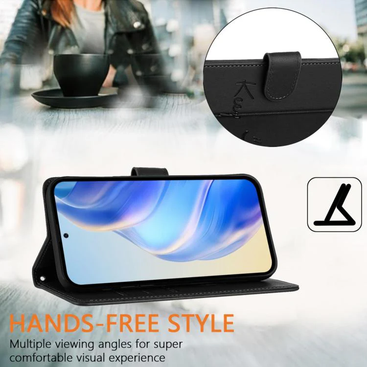 For ZTE nubia Neo 5 5G Smile Embossing RFID Leather Phone Case(Black) - Image 4