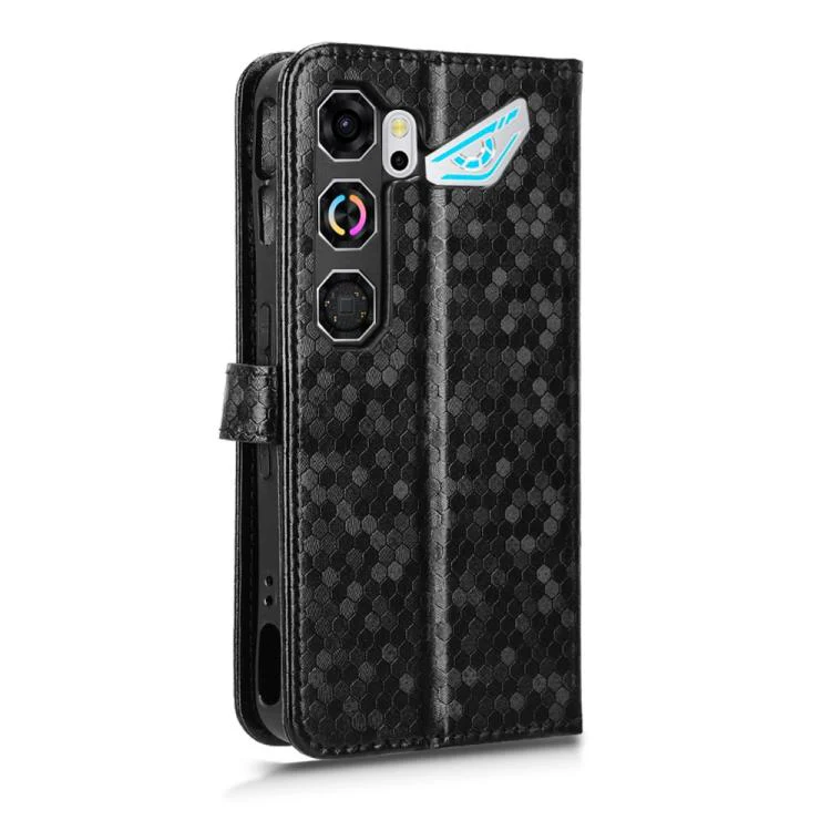 For ZTE nubia Neo 5 GT 5G Honeycomb Dot Texture Leather Phone Case(Black) - Image 3