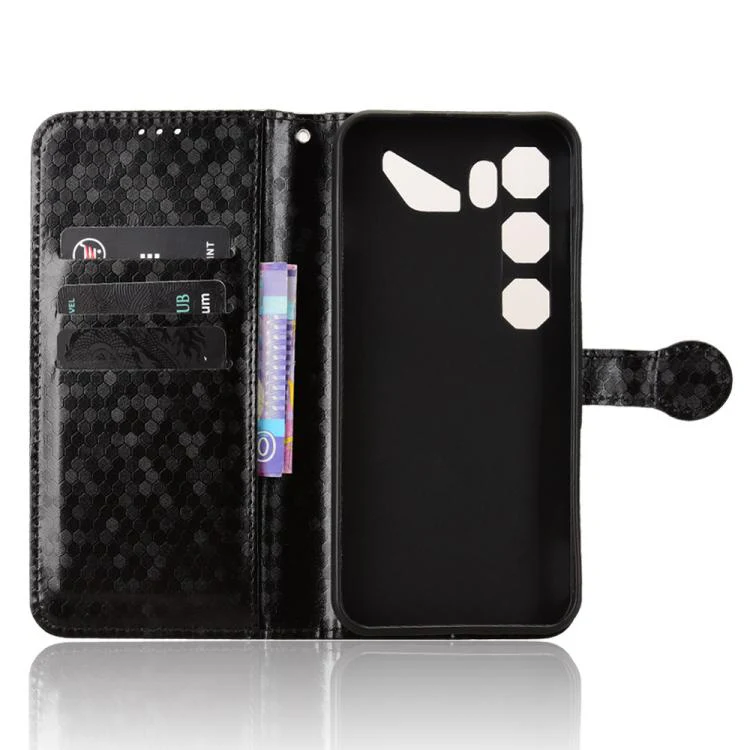 For ZTE nubia Neo 5 GT 5G Honeycomb Dot Texture Leather Phone Case(Black) - Image 4