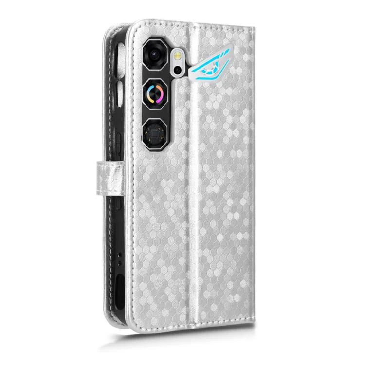 For ZTE nubia Neo 5 GT 5G Honeycomb Dot Texture Leather Phone Case(Silver) - Image 3