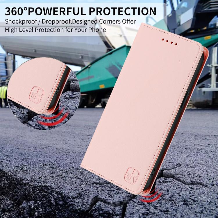 For ZTE nubia Neo 5 GT 5G RC01 Dual-Folded Magnetic Suction RFID Leather Phone Case(Pink) - Image 6