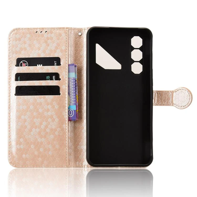 For ZTE nubia Neo 5 Pro 5G Honeycomb Dot Texture Leather Phone Case(Gold) - Image 4