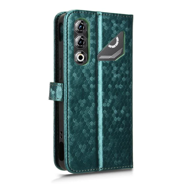 For ZTE nubia Neo 5 Pro 5G Honeycomb Dot Texture Leather Phone Case(Green) - Image 3