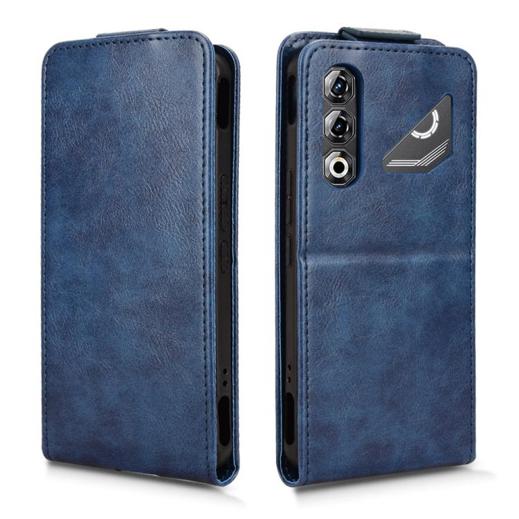 For ZTE nubia Neo 5 Pro 5G Magnetic Vertical Flip Leather Phone Case with Buckle(Blue) - Image 2
