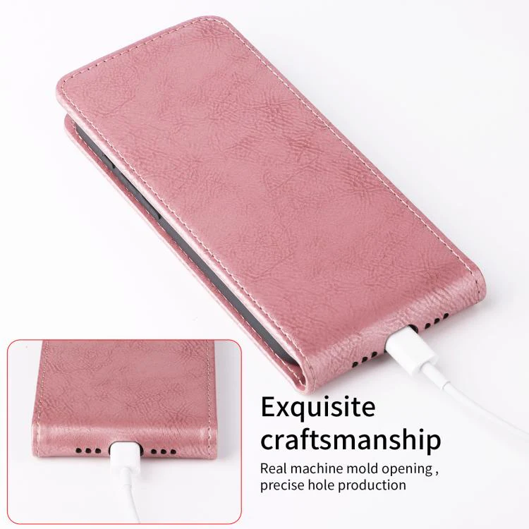 For ZTE nubia Neo 5 Pro 5G Magnetic Vertical Flip Leather Phone Case with Buckle(Rose Gold) - Image 6
