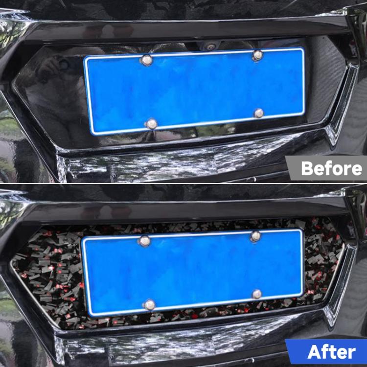 Forged Gold Foil Carbon Fiber Car Rear License Plate Frame Decorative Sticker for Chevrolet Corvette C8 2020-, Left and Right Driver(Red) - Image 5