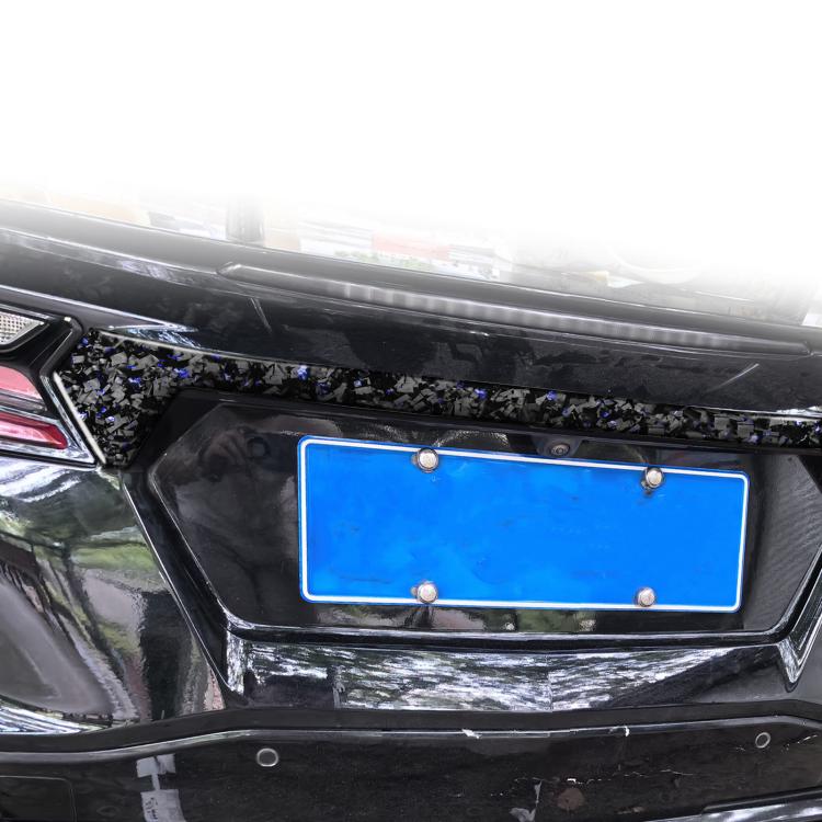 Forged Gold Foil Carbon Fiber Car Trunk Decorative Sticker for Chevrolet Corvette C8 2020-, Left and Right Driver(Blue) - Image 4