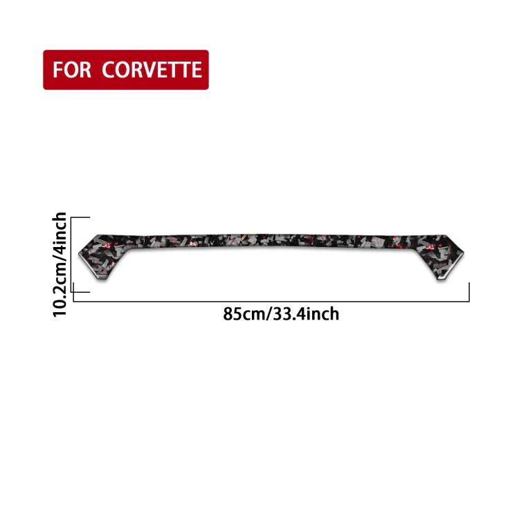 Forged Gold Foil Carbon Fiber Car Trunk Decorative Sticker for Chevrolet Corvette C8 2020-, Left and Right Driver(Red) - Image 2
