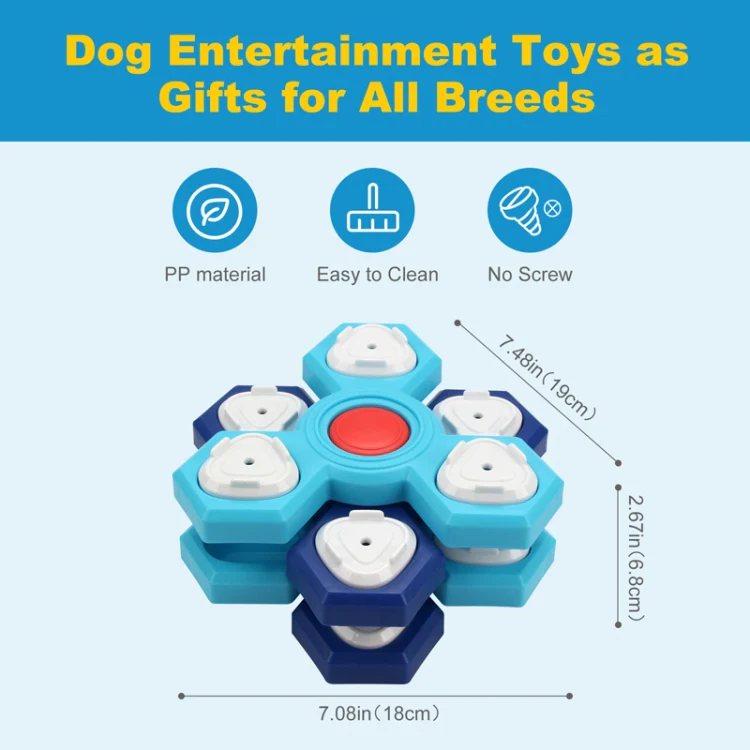 Four Layer Rotating Puzzle Pet Toys Dog Foraging Training Slow Food Tray - Image 3