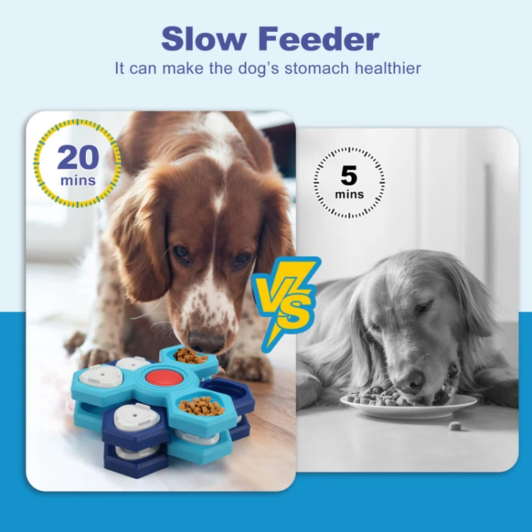 Four Layer Rotating Puzzle Pet Toys Dog Foraging Training Slow Food Tray - Image 4