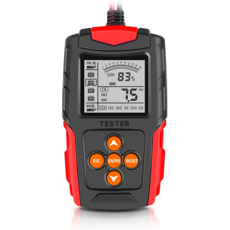 FOXSUR FBT200 12V / 24V Car Battery Tester (Red) - Image 2