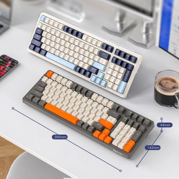 FREE WOLF K8 Korean Bluetooth Wireless Tri-Mode Mechanical Keyboard Hot-swappable Gaming Keyboard(Microglow Blue Switch) - Image 13