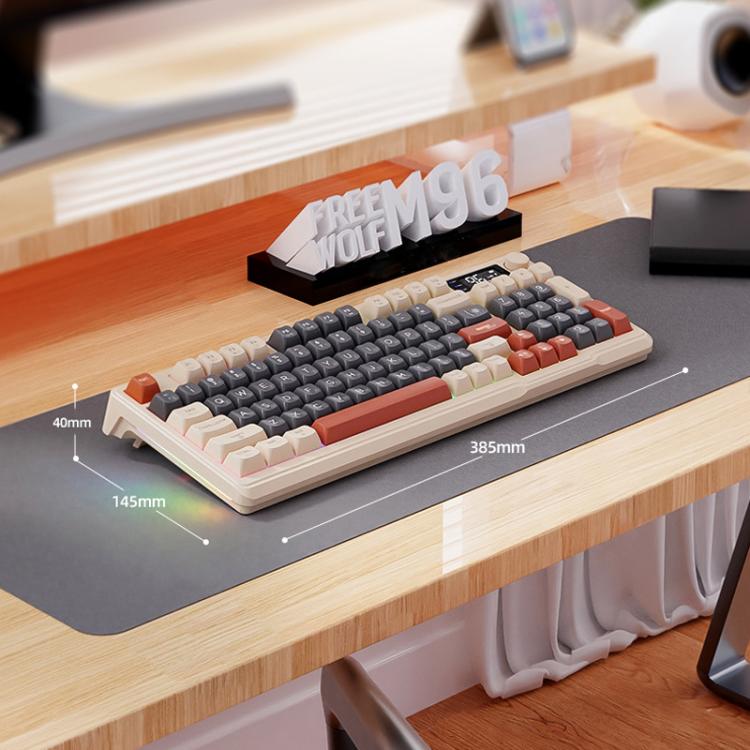 FREE WOLF M96 Wireless Bluetooth Dual-Mode Russian Keyboard PBT Dome Display Gaming Keyboard(Micro Light) - Image 11