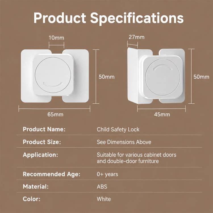 FS18A Baby Multifunctional Anti Open Cabinet Safety Lock(White) - Image 7