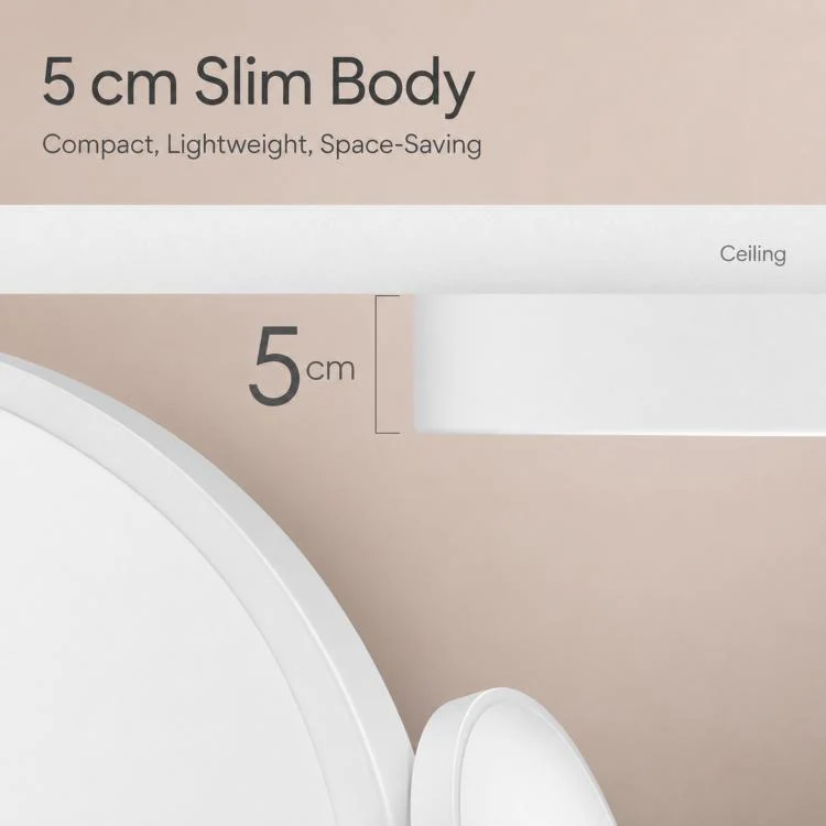 FSL 25W 35cm Slim LED Ceiling Light 3-Color Dimmable Round Flush Mount Light Fixture for Bedroom Black - Image 6