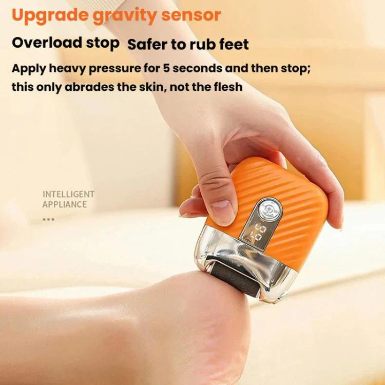 Fully Automatic Electric Foot File Rechargeable Home Callus & Dead Skin Remover Portable Foot Scrubber(Black) - Image 3