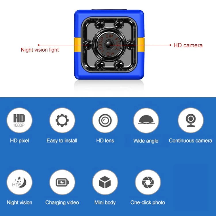 FX01 1080P Outdoor Sport HD Aerial DV Camera (Red) - Image 4