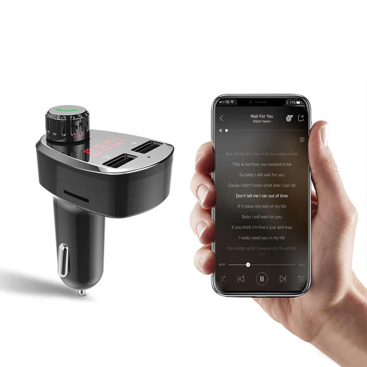G13 Car MP3 Player Bluetooth Hands-free Device FM Transmitter Car Kit Dual USB Fast Charger - Image 4
