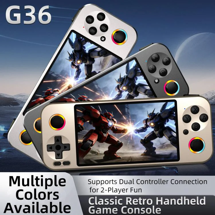 G36 4.5-inch IPS OLED Handheld Game Console Supports 23+ Emulators, External TF card:16G(Black) - Image 2