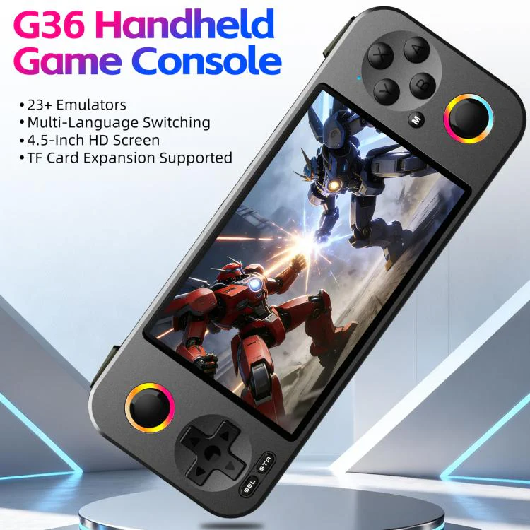 G36 4.5-inch IPS OLED Handheld Game Console Supports 23+ Emulators, External TF card:16G(Black) - Image 3