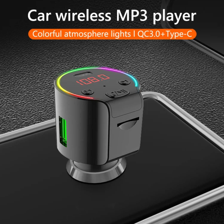 G61 FM Transmitter Music MP3 Player QC3.0 Type-C Quick Charge Support 5.0 Hands-free Car Kit - Image 3
