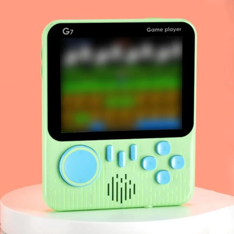 G7 3.5 inch Screen Portable Retro Nostalgic Games Console Built-in 666 Games, Model:Single(Green)